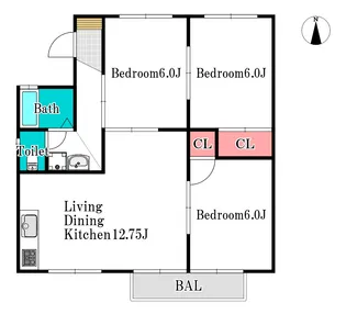 セジュール尾銭【1階】の間取り