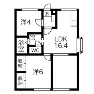 ラ・フォーレあずま【1階】の間取り