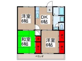 シャトレ-ハヤマ【2階】の間取り