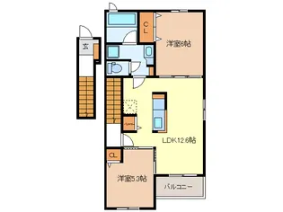 マイプレイス I・II【2階】の間取り