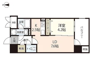 セントラルアヴェニュー下石井【10階】の間取り