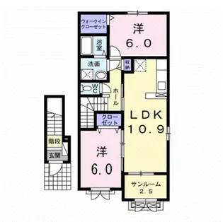クレメンティア A【2階】の間取り