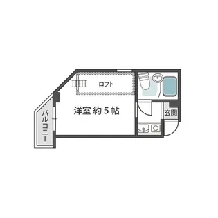 ヴィラ上町【3階】の間取り