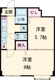 レジデンスカープ前橋【4階】の間取り
