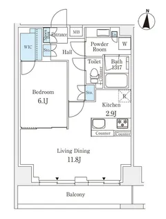 ラティエラ練馬【12階】の間取り
