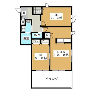 グランメールS【2階】の間取り