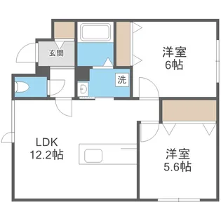 eie月寒西【3階】の間取り