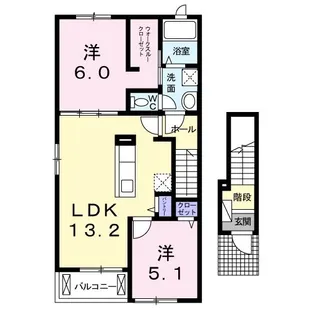 アリエスカーサ【2階】の間取り