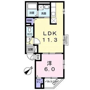 ダンケ末広【3階】の間取り