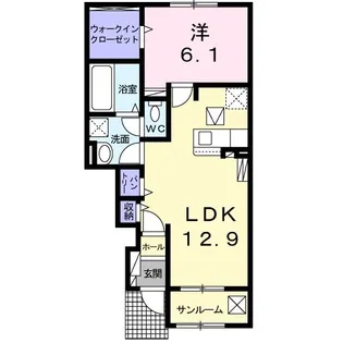 メゾンド ル マロン【1階】の間取り