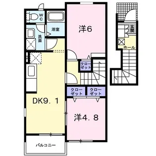 ヴィラ・ボナールI【2階】の間取り