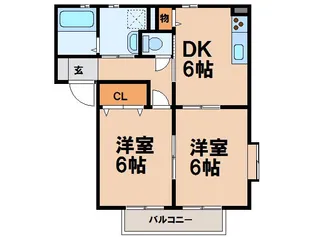 アムール・ヒロ【2階】の間取り