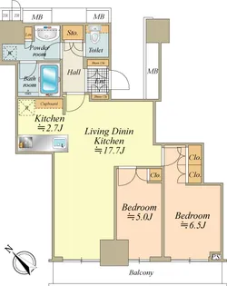 MID TOWER GRAND【16階】の間取り