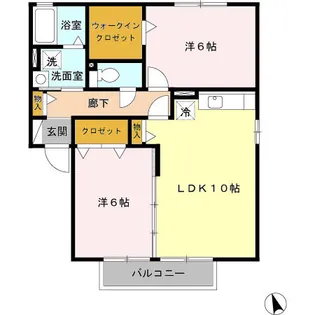 セジュール荒井【2階】の間取り