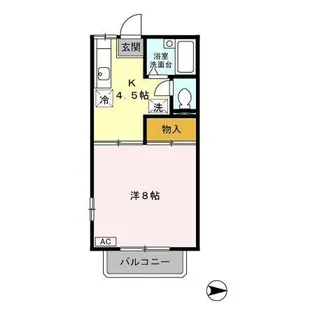 レイクヒルズ373D【1階】の間取り