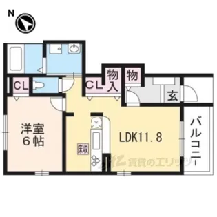 エトワール・フィラント【1階】の間取り