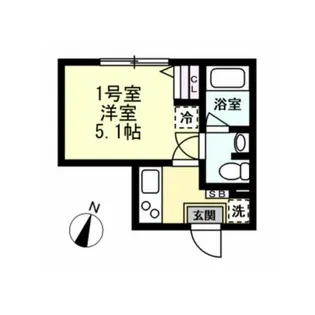 ベイルーム阪東橋【1階】の間取り