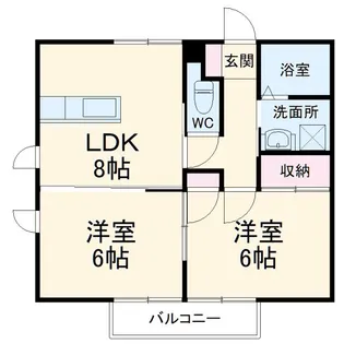 ホープヒルB【2階】の間取り