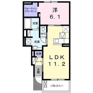ミレ・ルーチェA【1階】の間取り