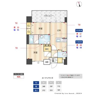 CASA EST CORTA【7階】の間取り