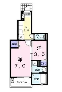 クローバー【1階】の間取り