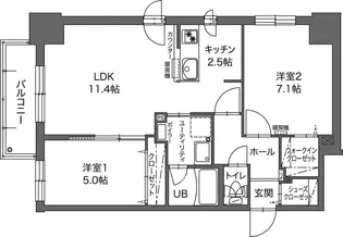 ル・ノール桑園公園【6階】の間取り