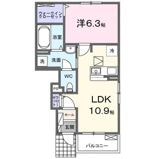 鹿黒アパート E【1階】の間取り