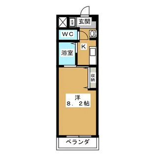 シティコート岩石 東館【3階】の間取り