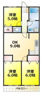 サニープレスキャッスルA棟【1階】の間取り