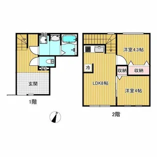 オークブラン祐天寺【1階】の間取り