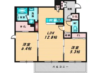 シャーメゾンTG Via Sole【3階】の間取り