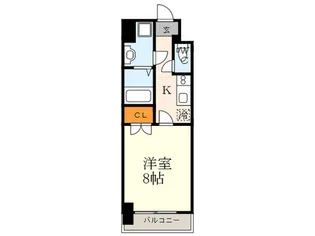 コンドミニアムヴェルジュ六本松【4階】の間取り