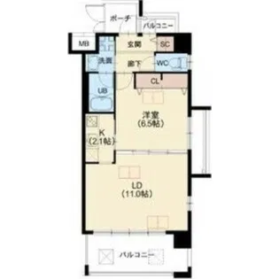 NORTH VILLAGE 壱番館【3階】の間取り