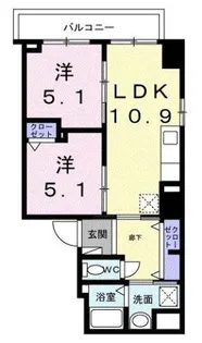 ザ・グラン キース【5階】の間取り