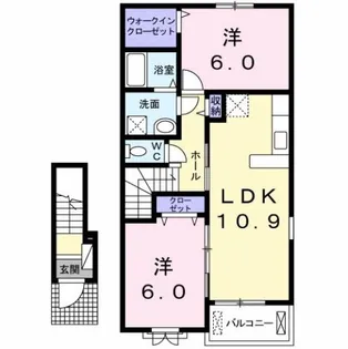 コンフォール矢三 C【2階】の間取り