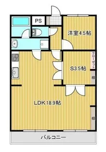 カワイマンションII【1階】の間取り