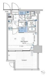 ヴォーガコルテ渋谷笹塚【1階】の間取り