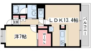 トリニティ北川口【5階】の間取り