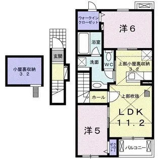 ビジュ・リアンB【2階】の間取り