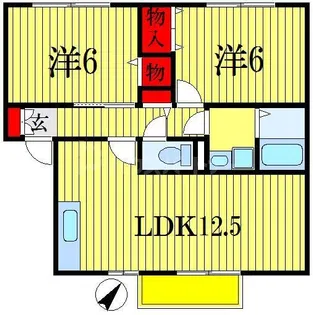 サンコート2番館【2階】の間取り