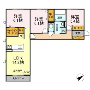 グランデールおおたかの森【2階】の間取り