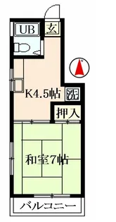 コーポタチバナ【2階】の間取り