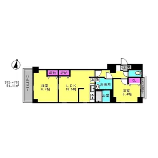 マグノリアY2K【4階】の間取り