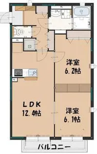 メゾンカンフリエ【2階】の間取り