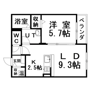 LOGEMENT黒金【4階】の間取り