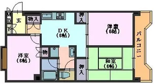 サンパークマンション【2階】の間取り
