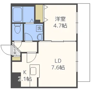 ブランシャール琴似【4階】の間取り