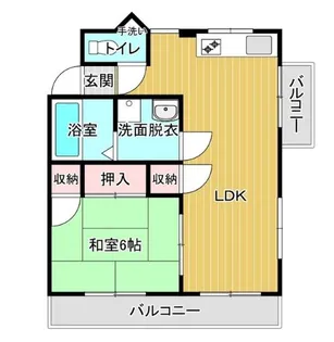 森脇アパート B棟【2階】の間取り