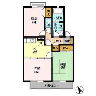 サニーコート田辺【1階】の間取り