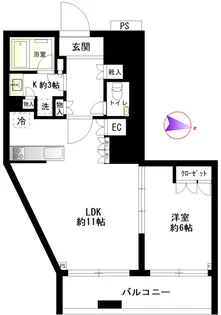 勝どきザ・タワー【44階】の間取り